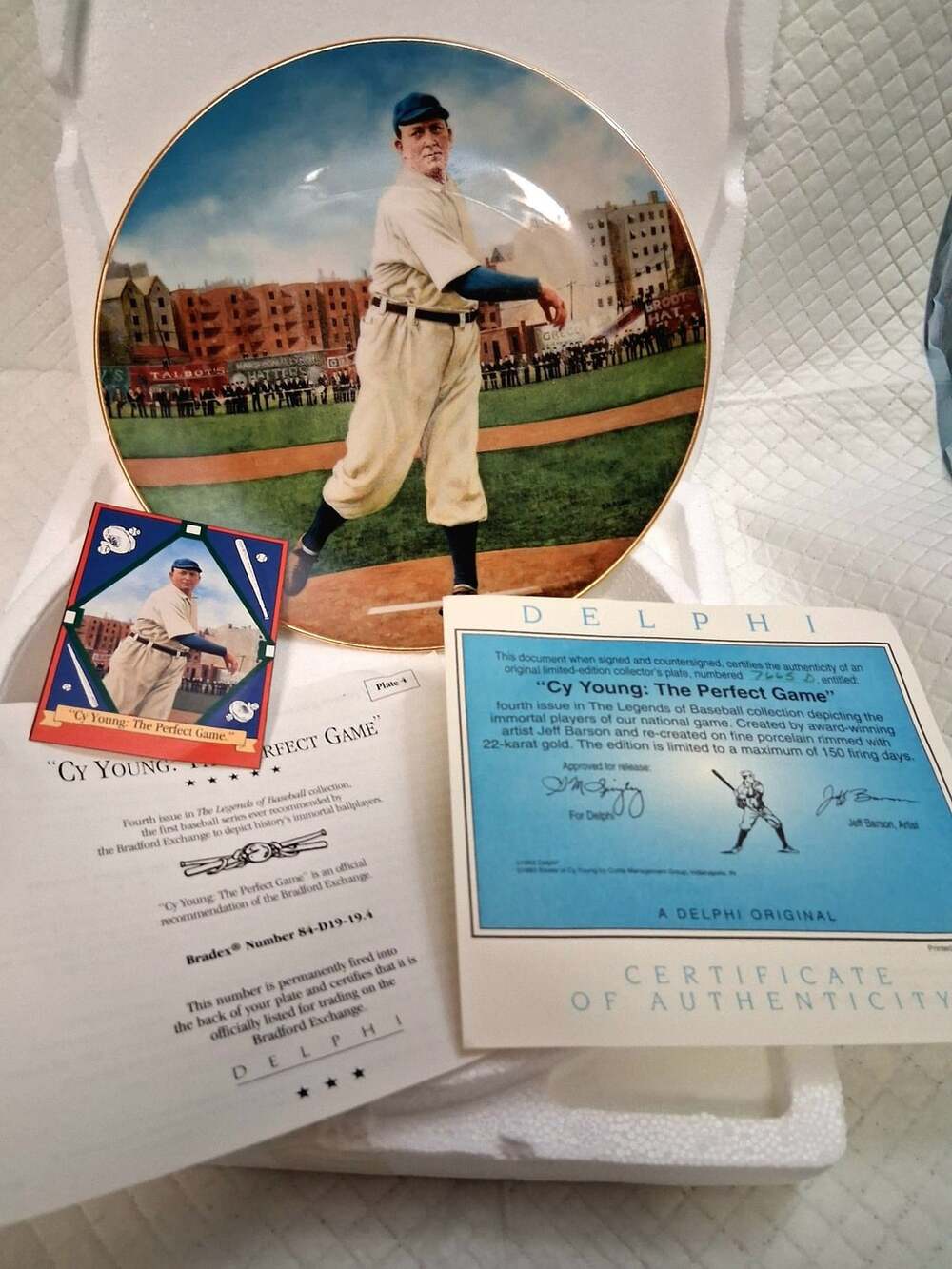 Delphi Cy Young The Perfect Game Collector Plate